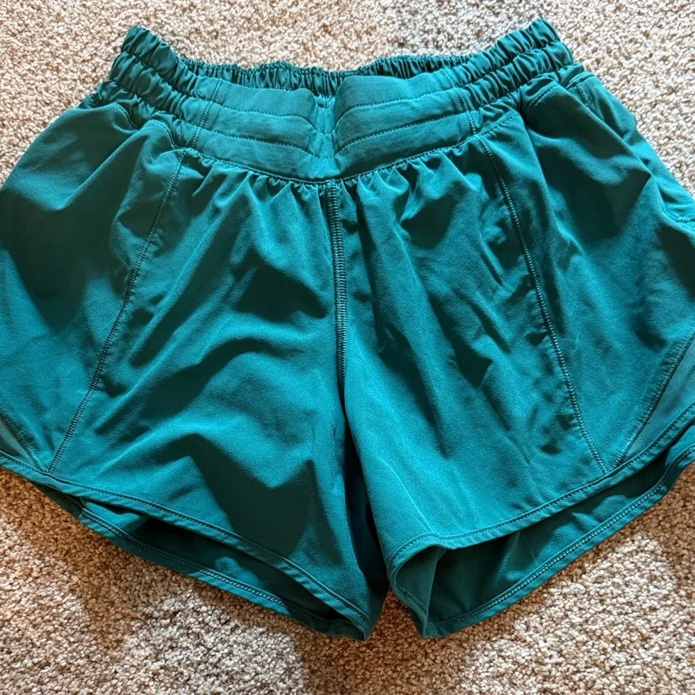 lululemon athletica Teal Elastic-Waist Athletic Shorts